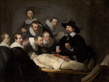 Kunsttryk The Anatomy Lesson of Dr. Nicolaes Tulp, 1632