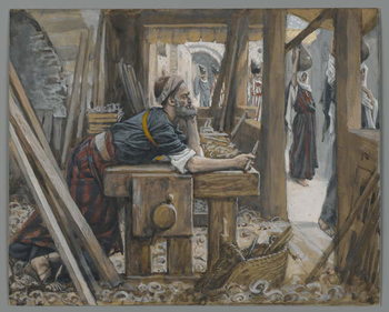 Reproducción de arte The Anxiety of Saint Joseph, illustration from 'The Life of Our Lord Jesus Christ'