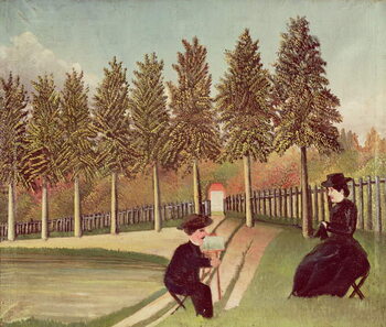 Konsttryck The Artist Painting his Wife, 1900-05