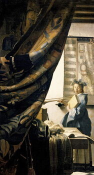 Reprodukcja The Artist's Studio, c.1665-66 (oil on canvas)