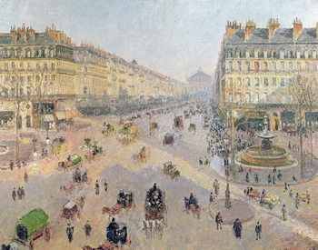 Festmény reprodukció The Avenue de L'Opera, Paris, Sunlight, Winter Morning