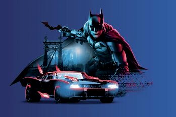 Stampa d'arte The Batman in Gotham City
