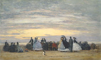 Festmény reprodukció The Beach at Villerville, 1864