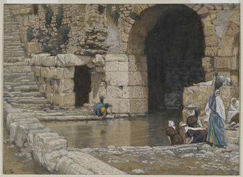 Reprodukcija umjetnosti The Blind Man Washes in the Pool of Siloam