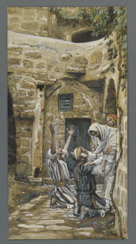 The Blind of Capernaum, illustration from 'The Life of Our Lord Jesus Christ' Reproduction de Tableau