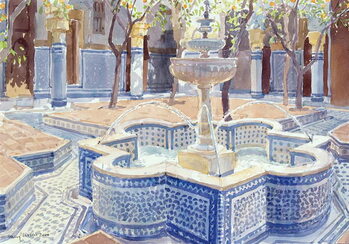 Konsttryck The Blue Fountain, 2000