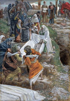 Reproducción de arte The Body of Jesus Carried to the Anointing Stone, illustration for 'The Life of Christ', c.1886-94