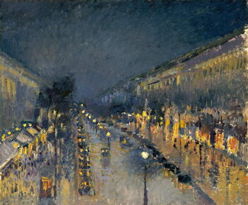 Kunstdruk The Boulevard Montmartre at Night, 1897