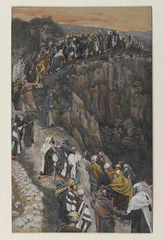 Reproducción de arte The Brow of the Hill near Nazareth, illustration from 'The Life of Our Lord Jesus Christ'