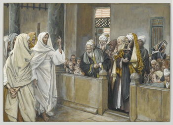 Reproducción de arte The Chief Priests Ask Jesus by What Right Does He Act in This Way, illustration from 'The Life of Our Lord Jesus Christ', 1886-94