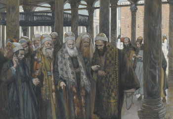 Reproducción de arte The Chief Priests Take Counsel Together, illustration from 'The Life of Our Lord Jesus Christ', 1886-94