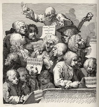 Reproducción de arte The Chorus, from 'The Works of William Hogarth', published 1833