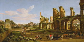 Reproducción de arte The Colosseum and the Roman Forum, 1711