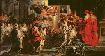 Kunsttryk The Coronation of Marie de Medici  at St. Denis