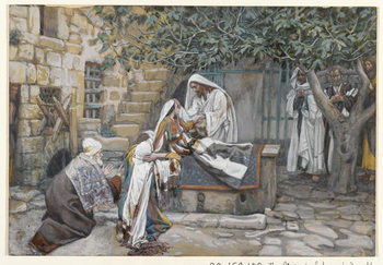 The Daughter of Jairus, illustration from 'The Life of Our Lord Jesus Christ' Reproduction de Tableau