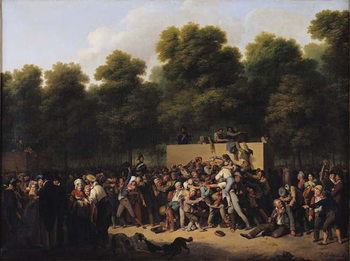 Reproducción de arte The Distribution of Food and Wine on the Champs-Elysees, 1822