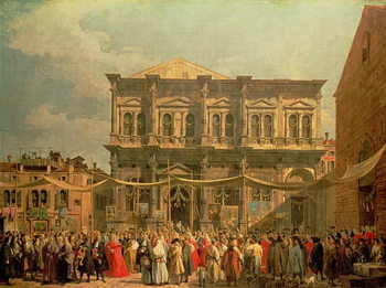 Reproducción de arte The Doge Visiting the Church and Scuola di San Rocco, c.1735