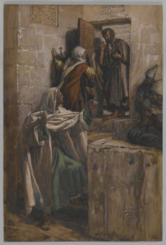 Reproducción de arte The First Denial of Saint Peter, illustration from 'The Life of Our Lord Jesus Christ', 1886-94