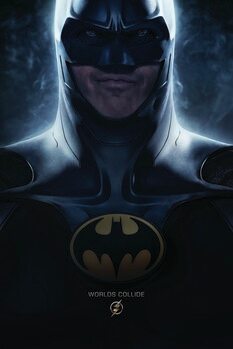 Poster de artă The Flash - Batman Worlds Collide