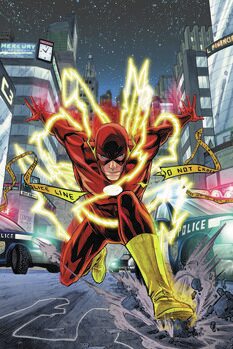Umetniški tisk The Flash - City Jump