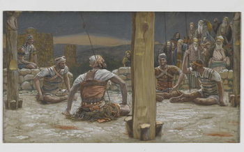 Reproducción de arte The Four Guards Sat Down and Watched Him, illustration from 'The Life of Our Lord Jesus Christ', 1886-94