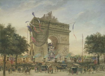 Konsttryck The Funeral of Victor Hugo (1802-85) 1885