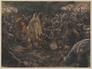 Reproducción de arte The Guards Falling Backwards, illustration from 'The Life of Our Lord Jesus Christ', 1886-94