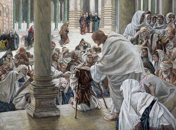 Reproducción de arte The Healing of the Lame in the Temple, illustration for 'The Life of Christ', c.1886-94