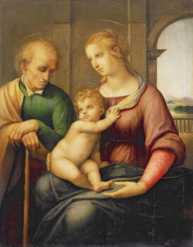 Reprodukcja The Holy Family, or Madonna with the Beardless Joseph, c.1506