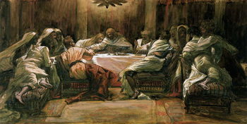 Reproducción de arte The Last Supper. Judas Dipping His Hand in the Dish, illustration for 'The Life of Christ', c.1884-96
