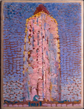 Reproducción de arte The lighthouse of Westkapelle, Veere, Zelande (Lighthouse of Westkapelle, Netherlands) Painting by Piet Mondrian , 1909-1910 Dim 39x29 cm Milan museo del novecento