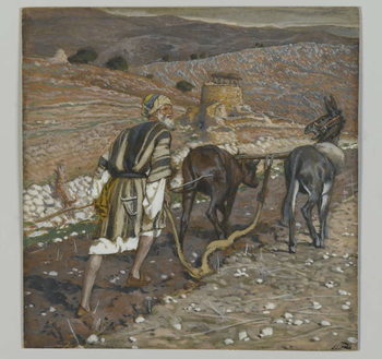 Reproducción de arte The Man at the Plough, illustration from 'The Life of Our Lord Jesus Christ'
