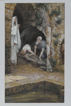 Reproducción de arte The Man with an Infirmity, illustration from 'The Life of Our Lord Jesus Christ'
