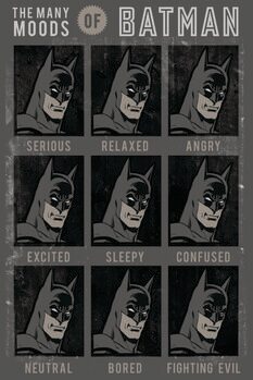 Umělecký tisk The Many Moods of Batman