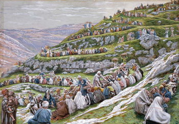 Reproducción de arte The Miracle of the Loaves and Fishes, illustration for 'The Life of Christ', c.1886-94