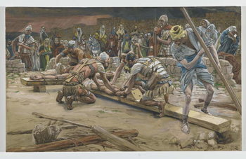Reproducción de arte The nail for the Feet, illustration from 'The Life of Our Lord Jesus Christ', 1886-94