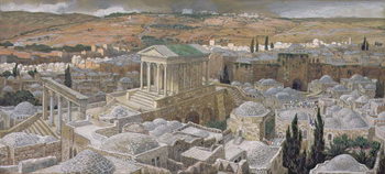 Reproducción de arte The Pagan Temple Built by Hadrian on the Site of Calvary, illustration for 'The Life of Christ', c.1886-94