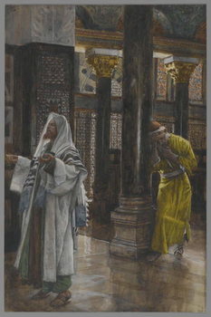 Reproducción de arte The Pharisee and the Publican, illustration from 'The Life of Our Lord Jesus Christ', 1886-94