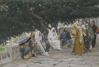Reproducción de arte The Pharisees and the Saduccees Come to Tempt Jesus, illustration from 'The Life of Our Lord Jesus Christ', 1886-94