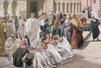 Reproducción de arte The Pharisees Question Jesus, illustration for 'The Life of Christ', c.1886-96