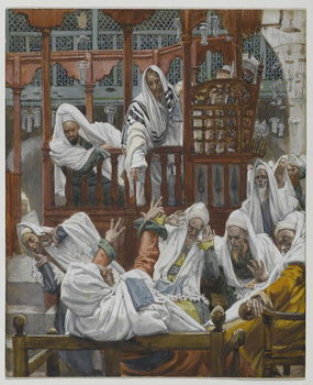 The Possessed Man in the Synagogue, illustration from 'The Life of Our Lord Jesus Christ' Reproduction de Tableau