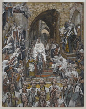 Reproducción de arte The Procession in the Streets of Jerusalem, illustration from 'The Life of Our Lord Jesus Christ', 1886-94