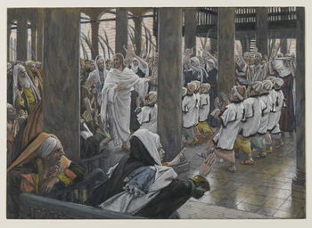 Reproducción de arte The Procession in the Temple, illustration from 'The Life of Our Lord Jesus Christ', 1886-94