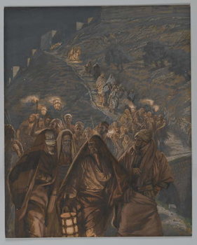 Reproducción de arte The Procession of Judas, illustration from 'The Life of Our Lord Jesus Christ', 1886-94