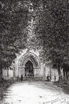Obrazová reprodukce the Roman Door l'abbey de blassimon, 2010,