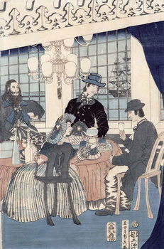 Reproducción de arte The salon of a house of foreign merchants at Yokohama, 1861
