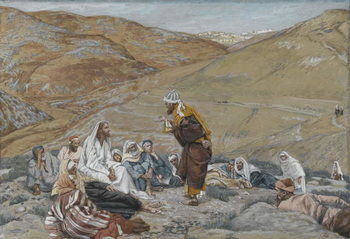 Reproducción de arte The Scribe Stood to Tempt Jesus, illustration from 'The Life of Our Lord Jesus Christ', 1886-94