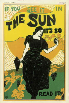 Konsttryck 'The Sun' newspaper, 1895
