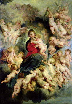 Obrazová reprodukce The Virgin and Child surrounded by the Holy Innocents or, The Virgin with Angels