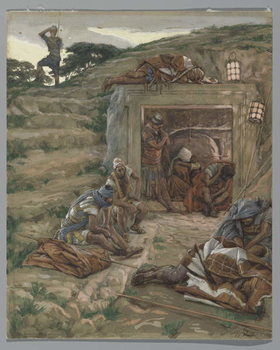 Reproducción de arte The Watch Over the Tomb, illustration from 'The Life of Our Lord Jesus Christ', 1886-94